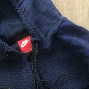 Blue Nike Dri-Fit Hoodie with Zip